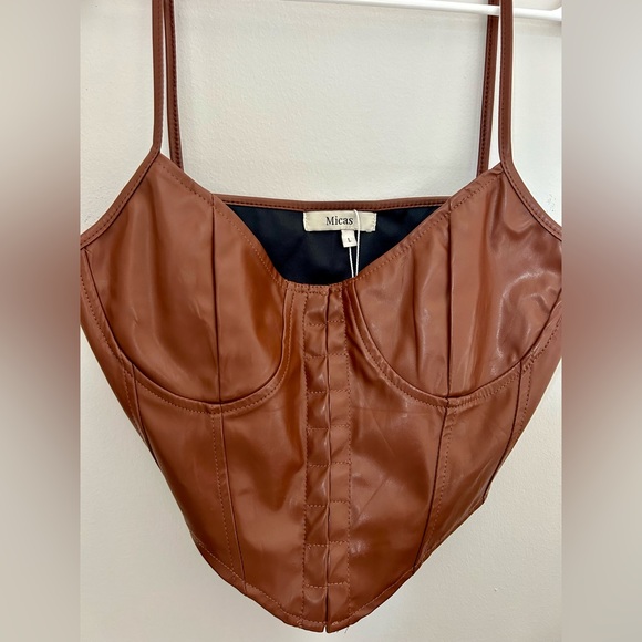 MICAS Brown Chocolate Corset Top - Picture 4 of 4